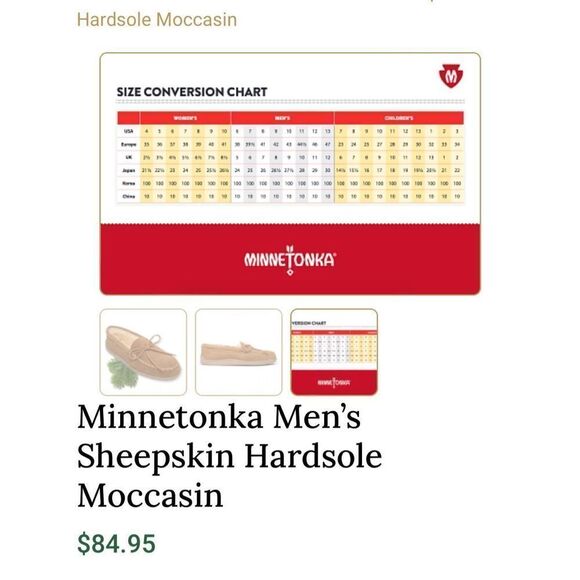 Minnetonka Men’s Hard Sole Moccasins - Picture 5 of 7